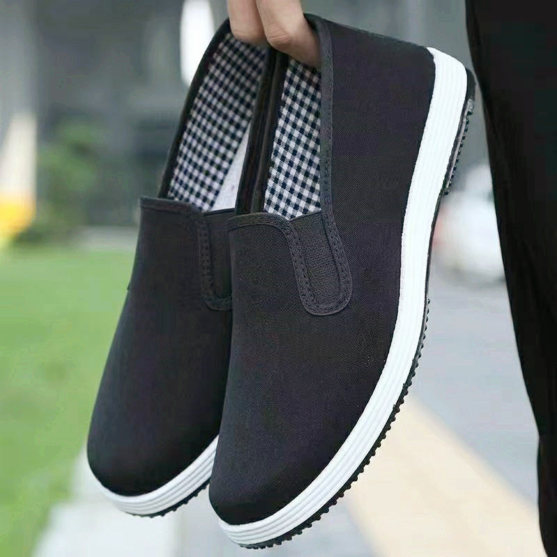 Men's Breathable Canvas Slip-On Shoes