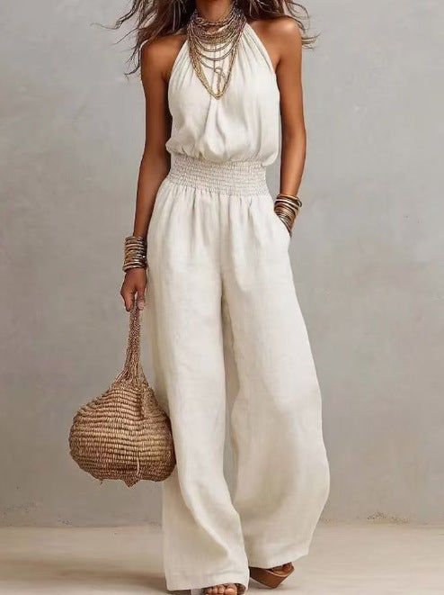 Wide-Leg Workwear Jumpsuit