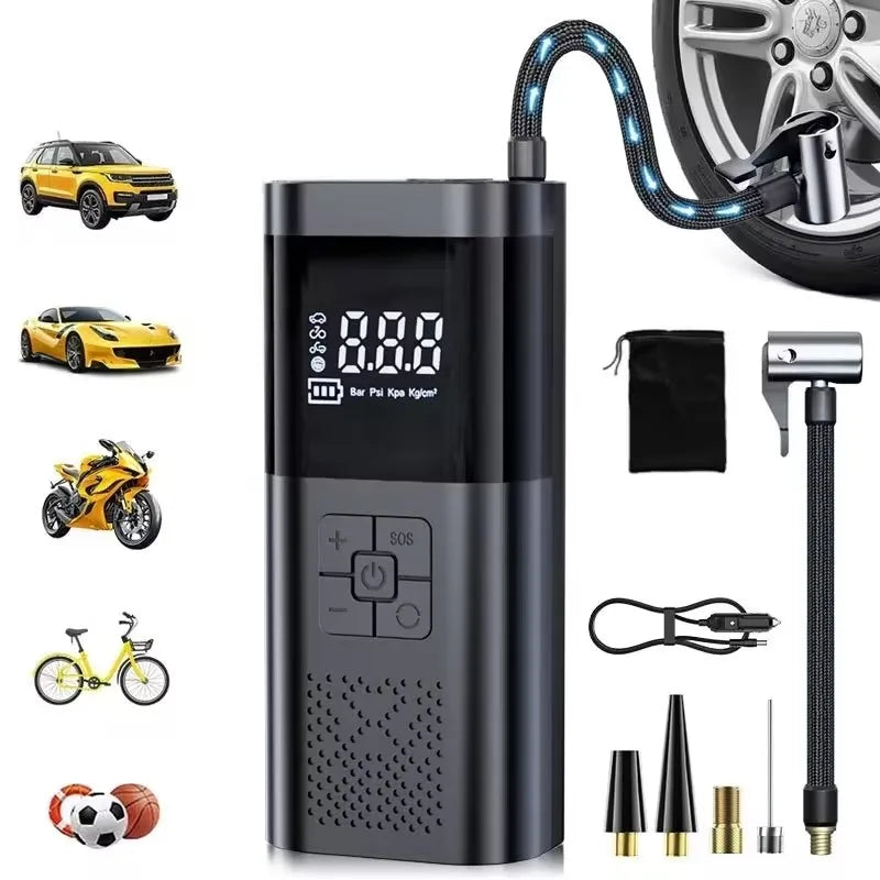 Mini Cordless Tire Inflator with LCD Display
