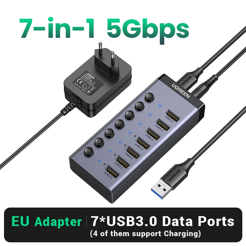 UGREEN 7-Port USB 3.0 Hub