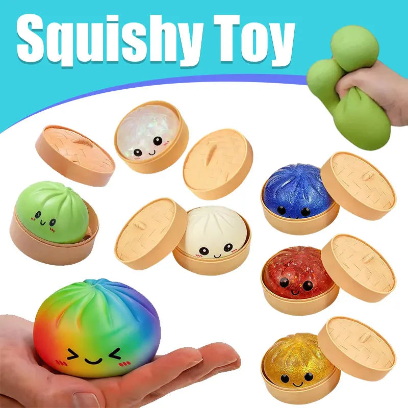 Steamed Bun Dumpling Squishy Toy
