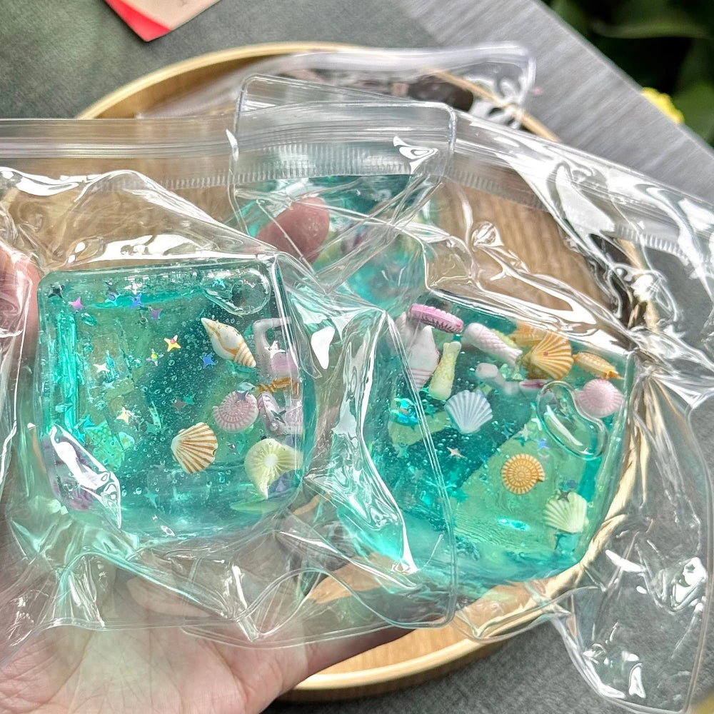 Ocean-Themed Squishy Stress Ball Cube