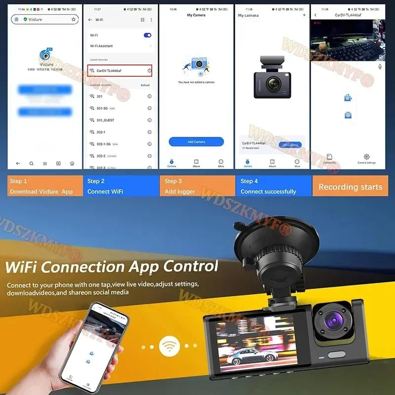 1080P WiFi Car DVR with App Support
