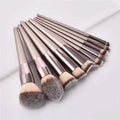 10-Piece Champagne Gold Makeup Brush Set