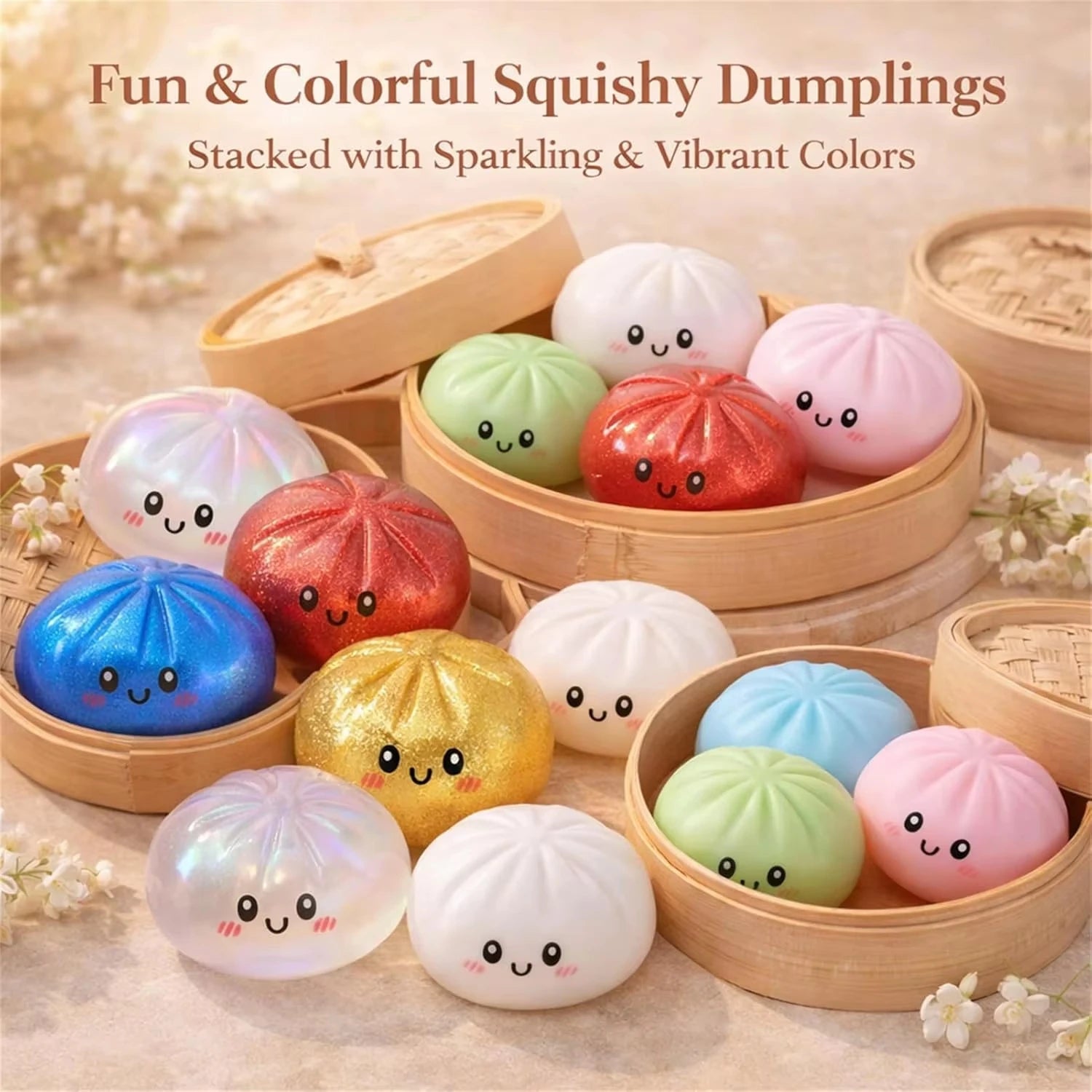 Steamed Bun Dumpling Squishy Toy