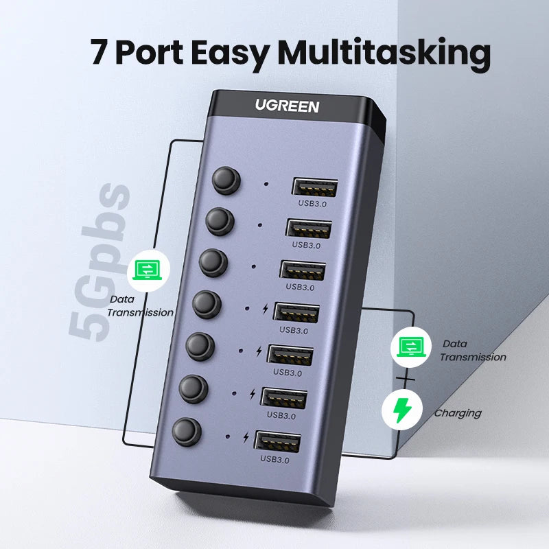 UGREEN 7-Port USB 3.0 Hub