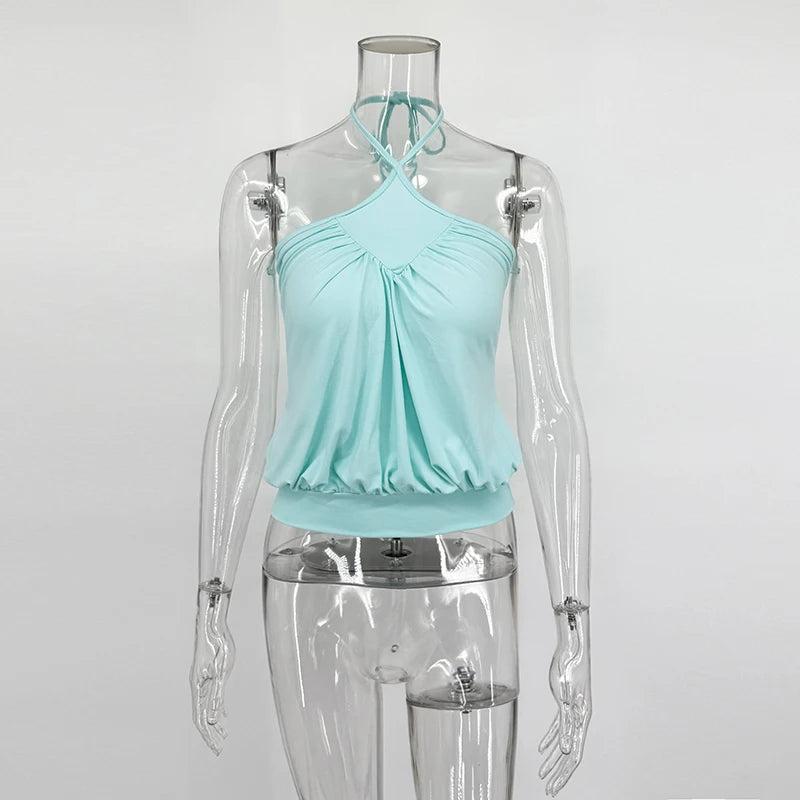 Cross-Neck Backless Camisole Top