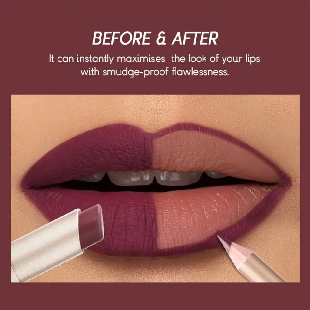 12-Color Matte Lipstick Set with Lip Liner