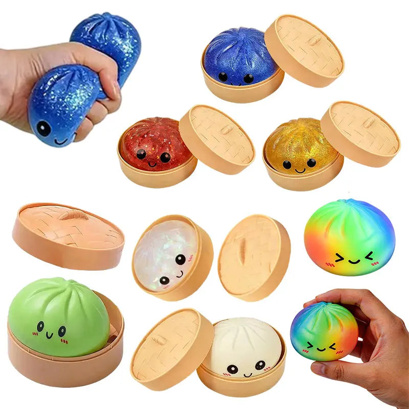 Steamed Bun Dumpling Squishy Toy