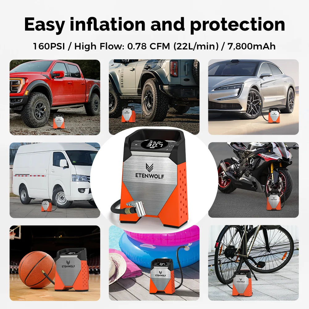 Portable Cordless Tire Inflator
