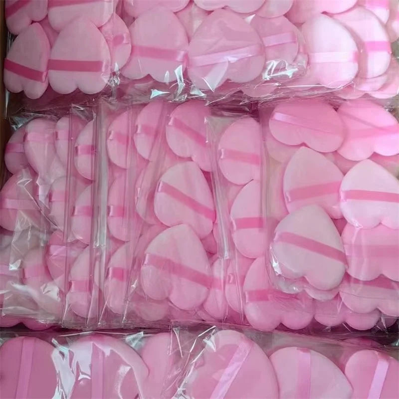 Heart Velvet Powder Puff Set