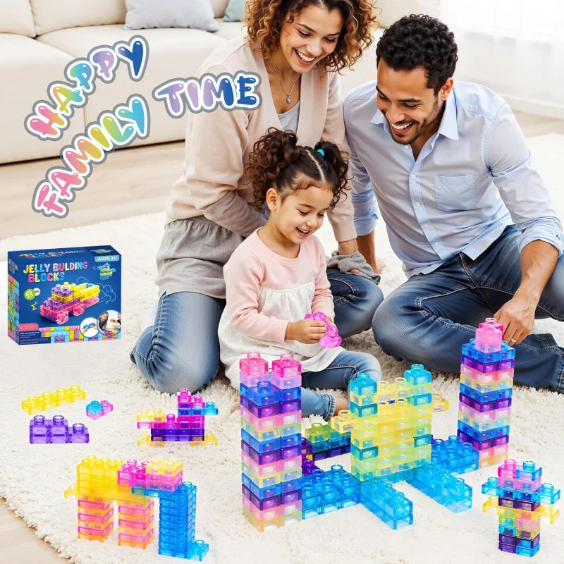 40-Piece Squishy Building Blocks Sensory Toy Set