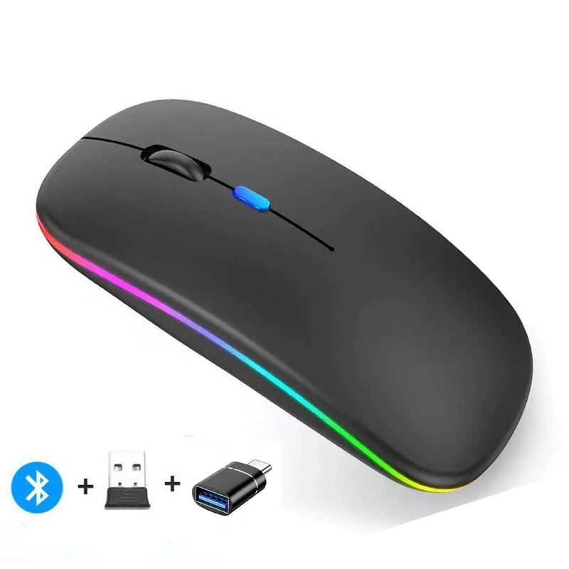 Rechargeable Wireless Mouse - Bluetooth & 2.4GHz