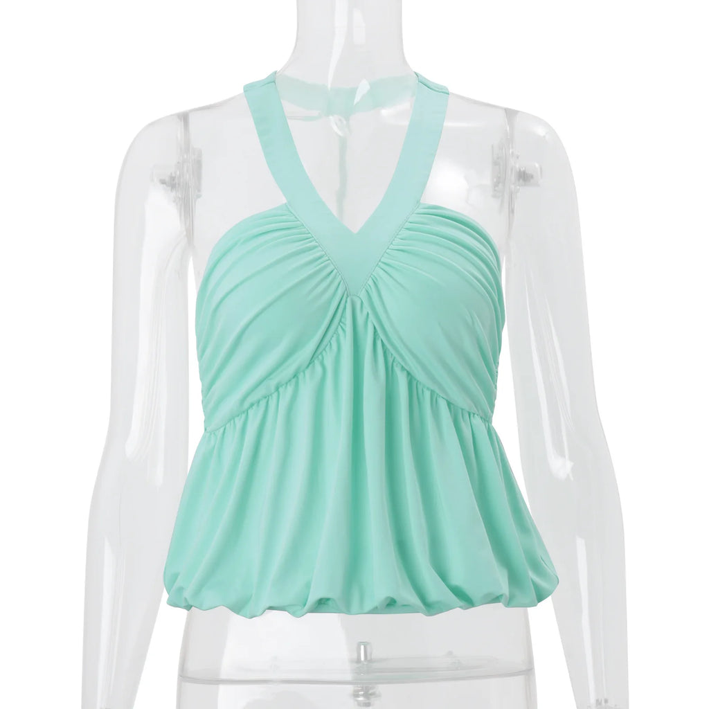 Cross-Neck Backless Camisole Top