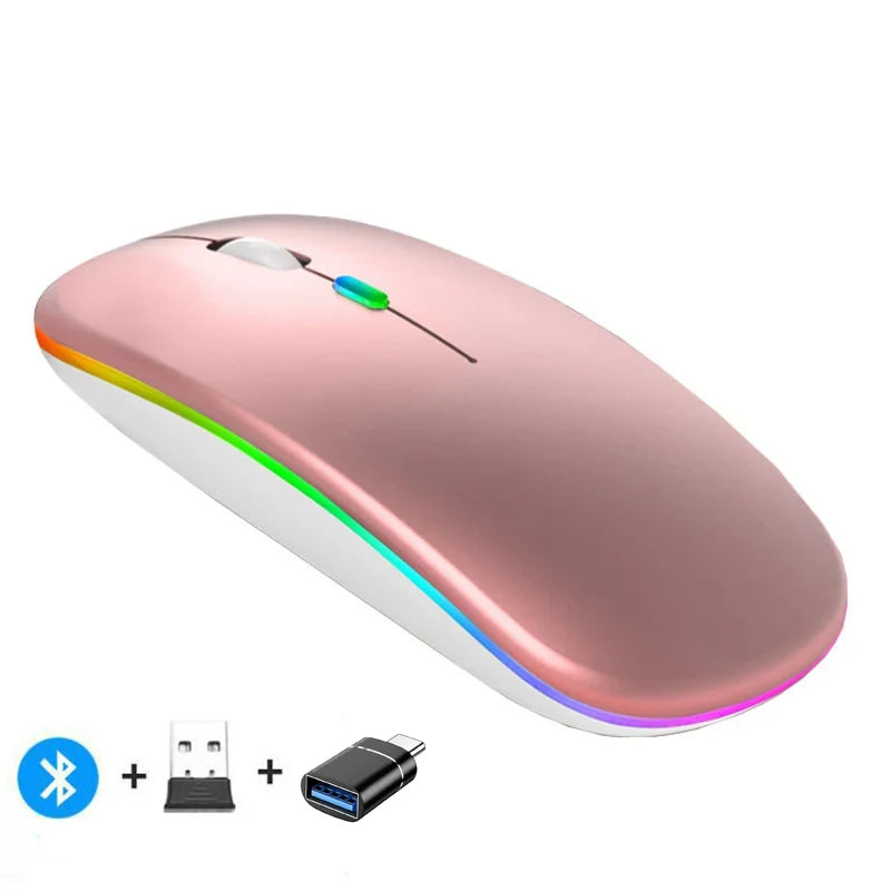 Rechargeable Wireless Mouse - Bluetooth & 2.4GHz