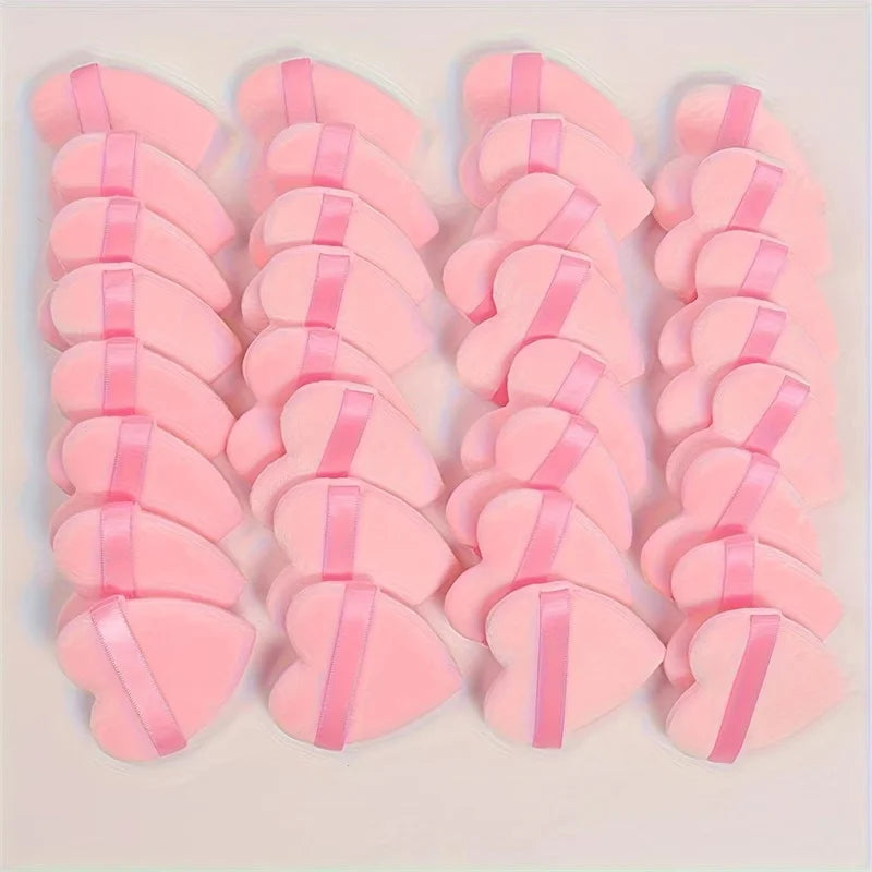 Heart Velvet Powder Puff Set