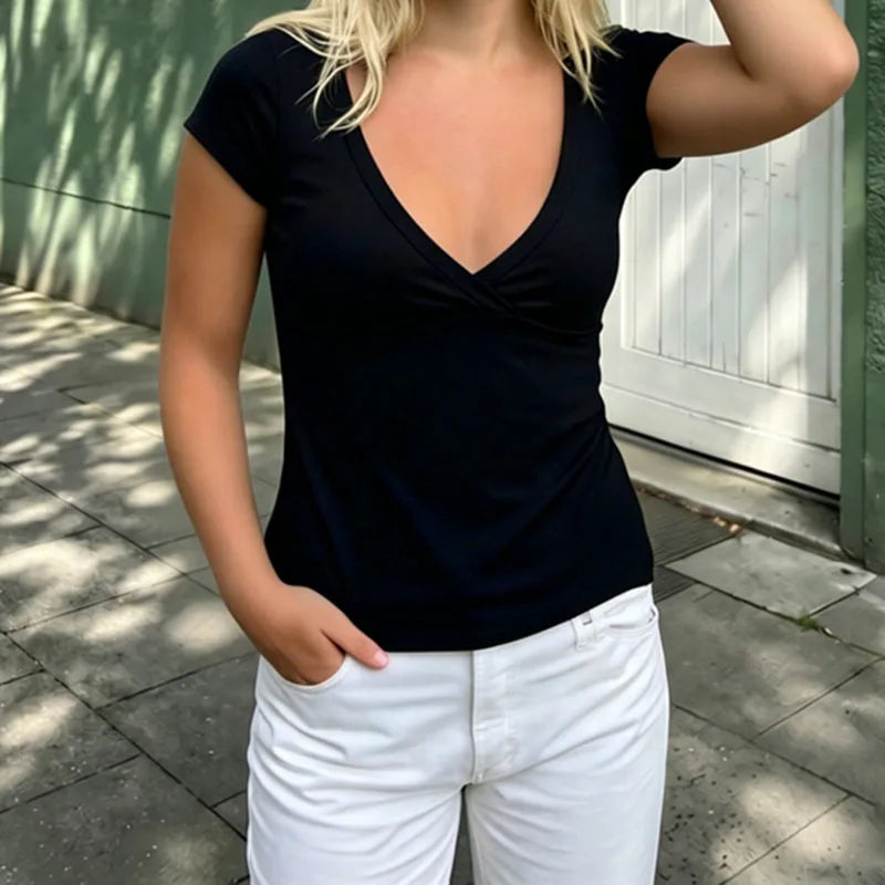 Casual V-Neck Slim Fit Tee